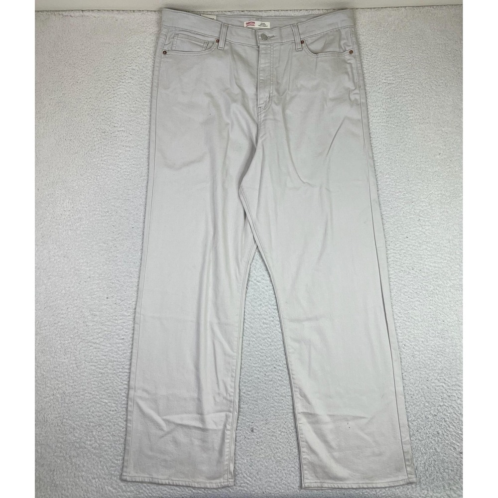 Signature‎ Levi Strauss Jeans Womens 18 Beige High Rise Straight Heritage A6181
